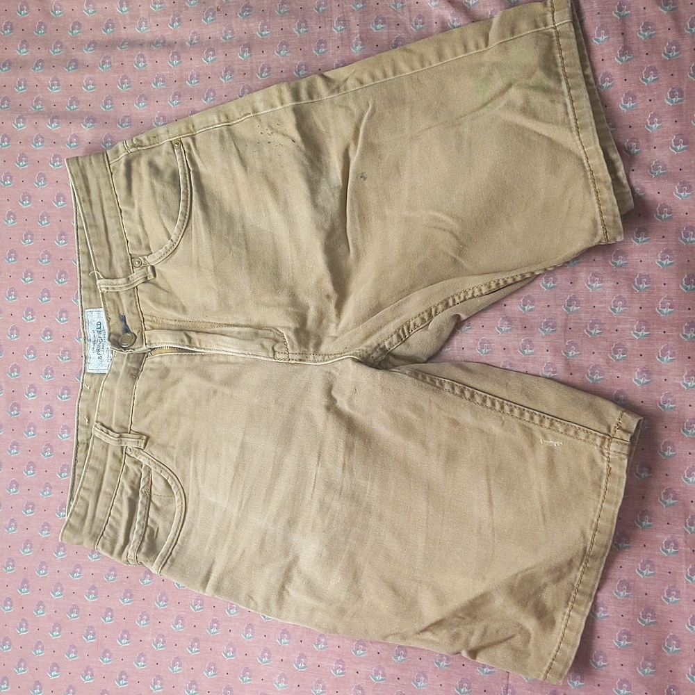 Springfield Fine Menswear Beige Men's Bermuda Shorts Size 28W Authentic Pants